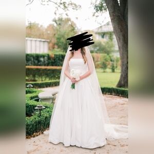 Boutique Strapless Wedding Dress White Size 12